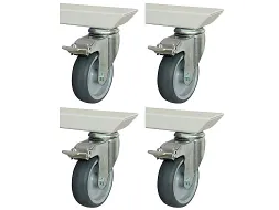 4zwenkwielen,v. werkbank,TPE,bouw H 135mm