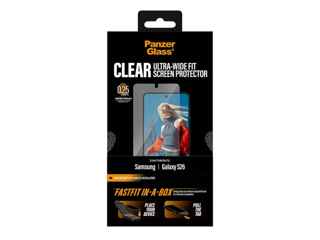 PanzerGlass Screen Protector Samsung Galaxy S26 | Ultra-Wide Fit w.