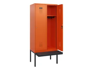 locker met bank,HxBxD 1950x800x815mm,2vak,vak B 400mm,cilinderslot - 1
