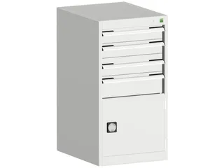 ladekast HxBxD 1000x525x650mm 4laden romp RAL7035 front RAL7035 - 1