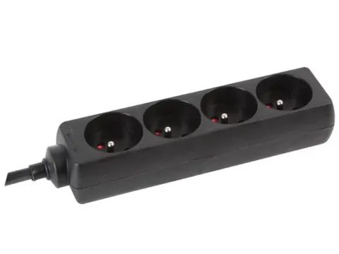 4-Voudige Stekkerdoos Met Krimpkous - 3G2.5 - 1.5m - Penaarde