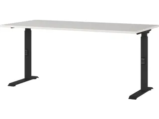 In hoogte verstelbaar bureau,HxBxD 680-910x1600x800mm,blad lichtgrijs - 1