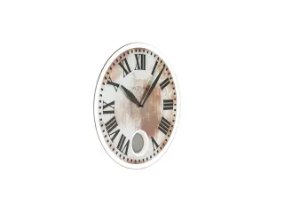 Wandklok Nextime Dia. 43cmx4.2cm Glas Wit 'romana' Romeinse cijfers - 4