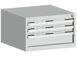 ladekast HxBxD 400x650x650mm 3laden RAL7035 - 2