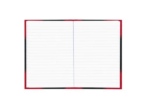 Notitieboek Bantex zwart/rood A5 lijn 70gr 96vel