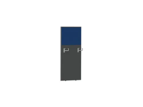 baliepaneel v. bureau aanbouw rechts MS-donkergrijs BN6016-blauw 600mm