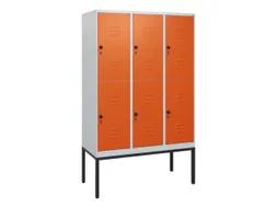 dubbeldekse locker,HxBxD 1950x1200x500mm,3x2vak.,vak B 400mm