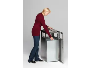 Combi-Asbak 80 Liter Rvs Geperforeerd - 2