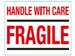 Waarschuwingsetiketten Bedrukt 97x79mm Handle With Care