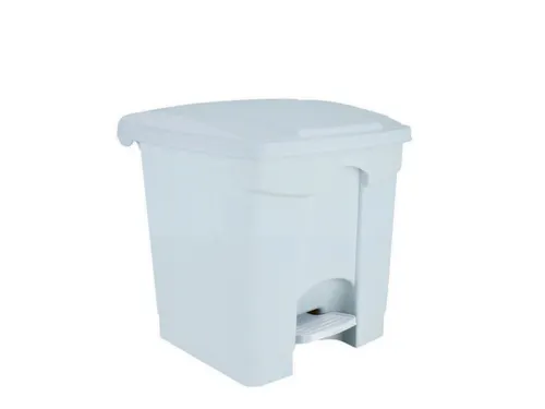 Contitop,afvalbak met pedaal 30L wit