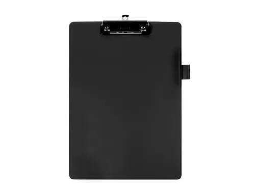 Klembord Quantore A4 staand PVC zwart met 100mm klem + penlus