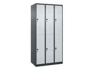 dubbeldekse locker,HxBxD 1850x900x500mm,3x2vak.,vak B 300mm - 1