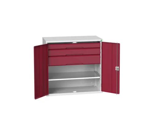 universele kast,HxBxD 1000x1050x550mm,1xStalen bodem,3lade(n)