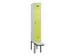locker met bank,voor scheiding van kleding,HxBxD 2120x300x815mm,1vak