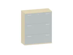 hangmappenkast 1150x1000x430mm 3hangmappenframes Esdoorn+Onyx