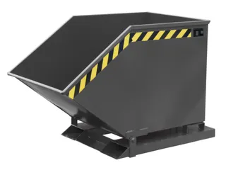 kiepbak,HxLxB 840x1320x670mm,0,4m³,draagverm. 300kg,RAL7021 - 2