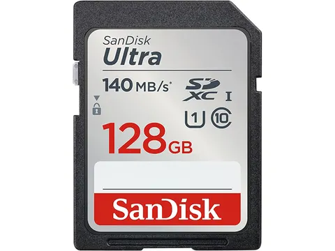 Geheugenkaart Sandisk SDXC Ultra 128GB (140mb/s C10 UHS-I)