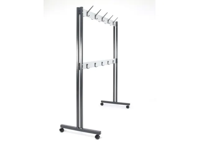 garderoberek,verrijdbaar,HxD 1800x600mm,4zwenkwielen,staal/alu,1000 mm