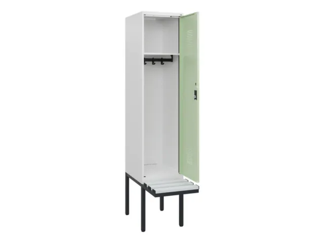 locker met bank,HxBxD 1950x400x815mm,1vak,vak B 400mm,cilinderslot