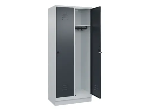 locker,HxBxD 1950x800x500mm,2vak,vak B 400mm,draaigrendel,sokkel