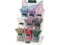 Potlood Faber-Castell Grip sparkle 9 kokers elk 48 potloden