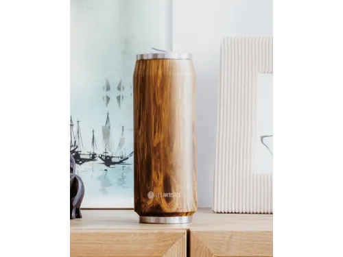 Thermosbeker Les Artistes Paris blik 500ml Wood met Rietje