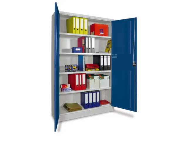 grootvolumekast met openslaande deuren,RAL7035,front RAL5010