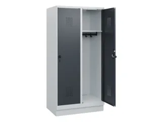 schoollocker,HxBxD 1630x800x500mm,2vak,vak B 400mm,draaigrendel,sokkel - 1