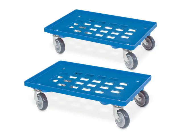 onderwagen voor kratten,draagverm. 250kg,laadvl. LxB 607x407mm