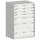 ladekast HxBxD 1200x800x650mm 7laden romp RAL7035 front RAL7035