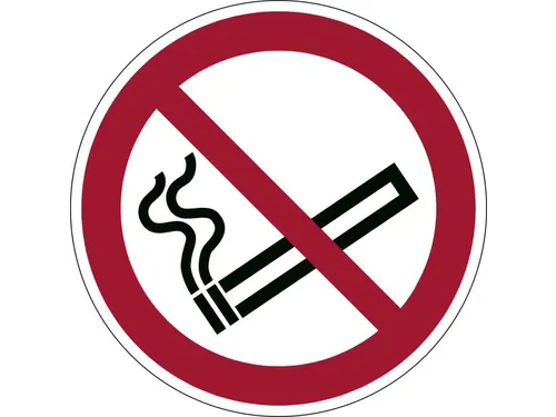 Vloermarkeringssticker Rood Wit Roken Verboden 430mm