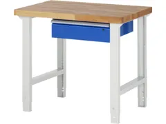werkbank,HxBxD 790-1140x1000x700mm,beukblad,draagverm. 750kg,4voeten