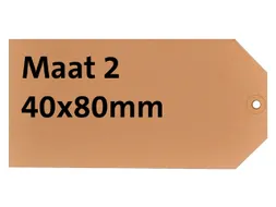 Label karton nr 2 200gr 40x80mm chamois 1000 stuks