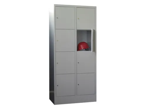 lockerkast,RAL 7035,HxBxD 1850x800x500mm,2x4vakken,vak B 400mm