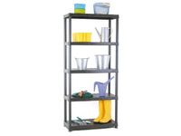 rek Plasti Rack 081 185x85x40cm 5 legbord zwart