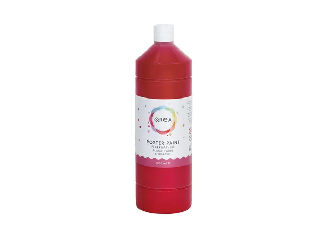 Plakkaatverf Qrea rood 1000ml