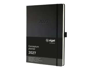 Weekagenda Conceptum A4+ 2027 (NL/FR/EN/DU), verticaal zwart Hardcover - 2