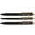 Balpen Quantore drukknop met metalen clip zwart medium