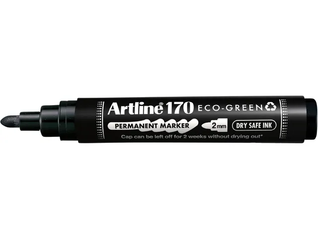 Permanent marker Artline170 Eco rond Medium Dry Safe zwart