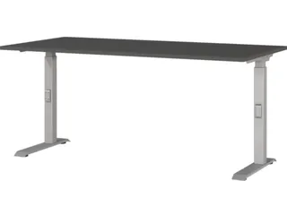In hoogte verstelbaar bureau,HxBxD 680-910x1600x800mm,blad grafiet - 1