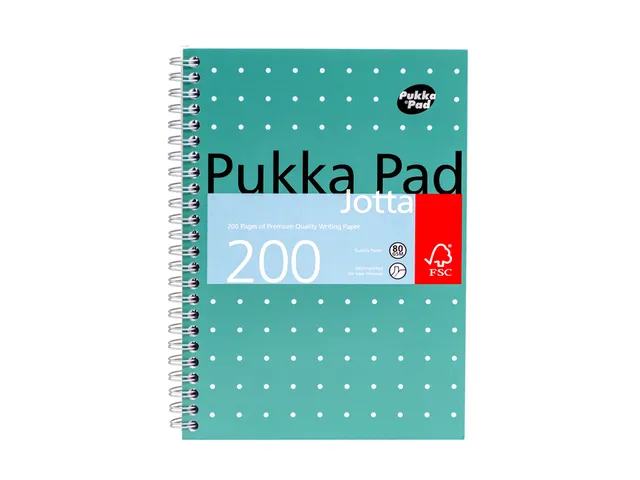 Notitieboek Pukka Jotta A5 lijn 100vel/200pag 80 gram groen
