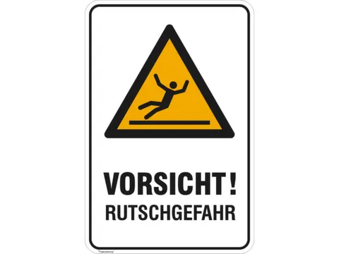 waarschuwings-combibord,v. binnen/buiten,Pas op! Glijgevaar,aluminium