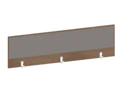 baliepaneel,v. bureau,aanbouw achter,B 1600mm,NT-cherry,BN8078-grijs