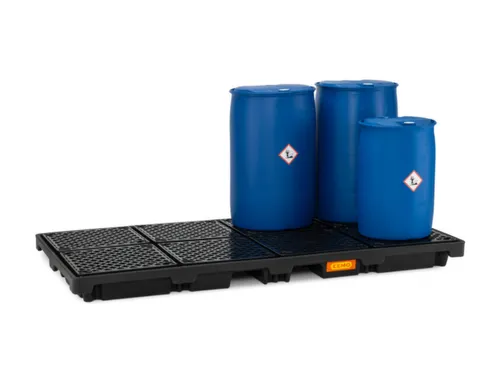 PE-opvangbak,v. 8x200l vat,opvangvol. 270l,HxBxD 180x2480x1280mm