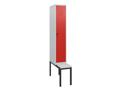 Armoire vestiaire avec banc HxlxP 1950x300x815mm 1compart.