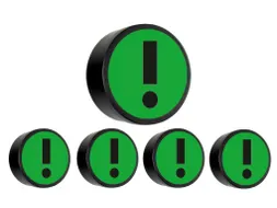 Impressiemagneet Attention 35mm Groen