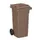 container,120l,HxBxD 933x500x550mm,deksel bruin,romp HDPE bruin