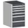 ladekast HxBxD 800x525x525mm 6laden romp RAL7035 front RAL7016