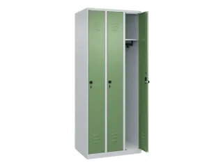 locker,HxBxD 1850x750x500mm,3vak,vak B 250mm,draaigrendel - 2