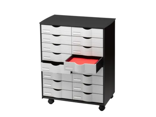 Transportwagen met laden H x B x D 715x 580x 343mm 16laden zwart/grijs
